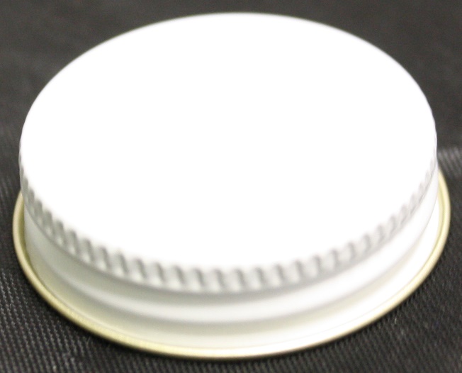 White Metal Screw Cap, 38mm