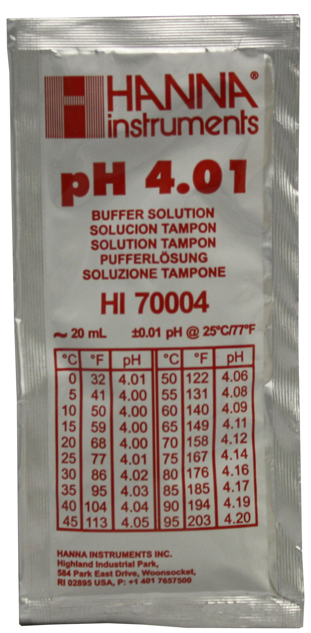 pH meter buffer solution 4.01