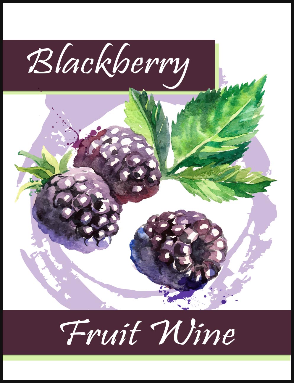 Blackberry Wine Labels