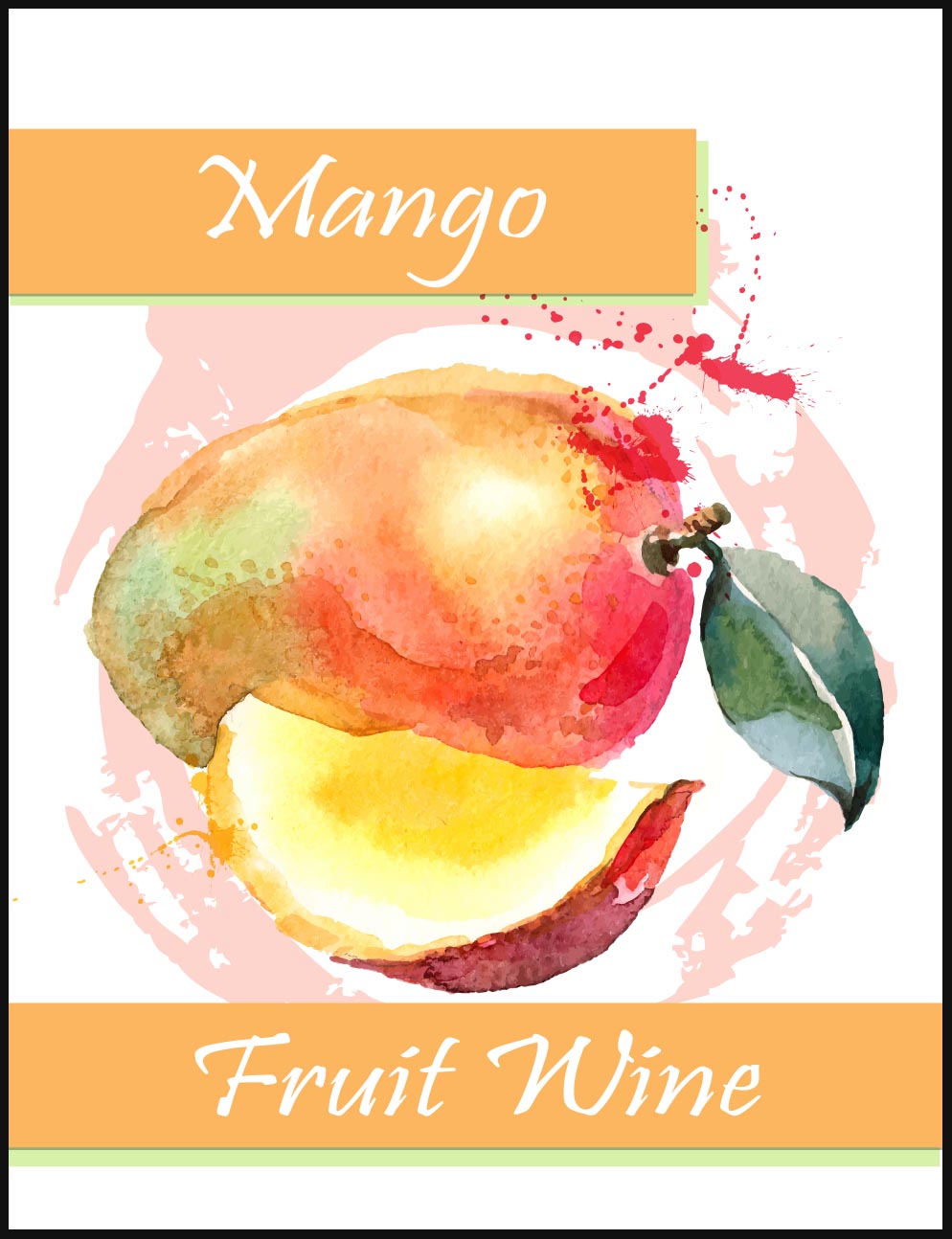Mango Wine Labels