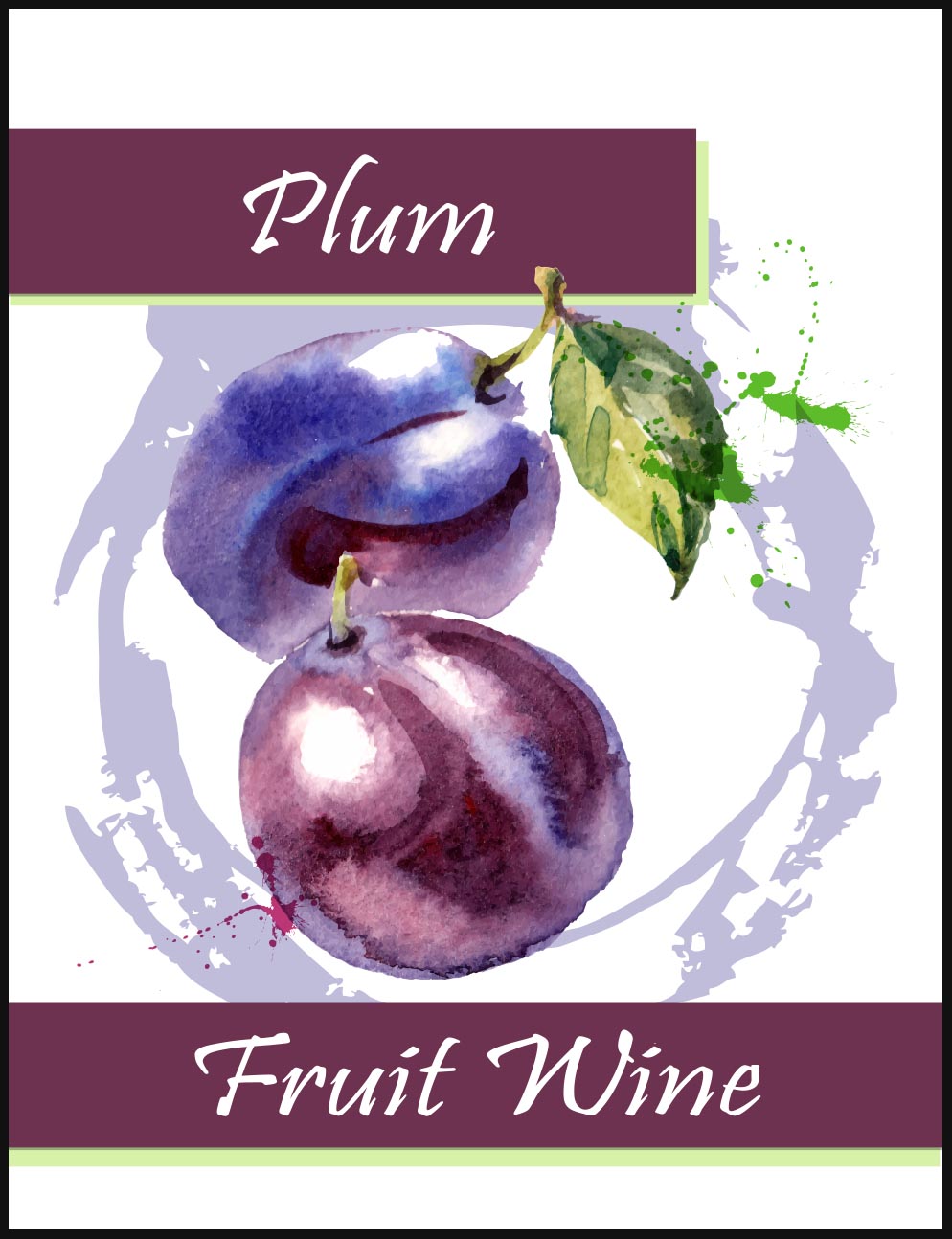 Plum Wine Labels