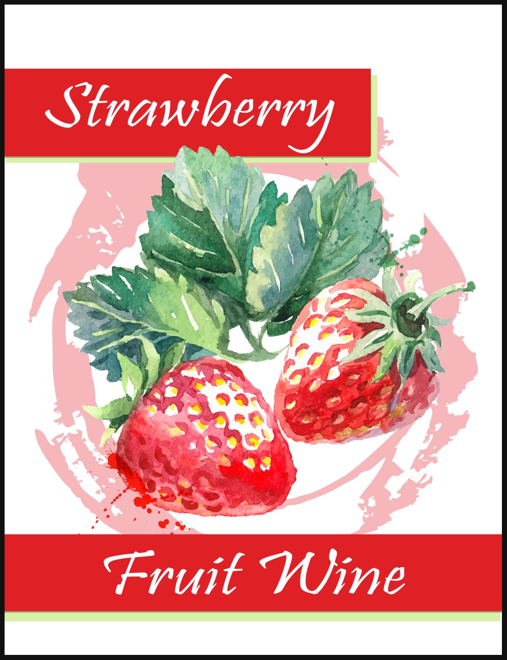 Strawberry Wine Labels