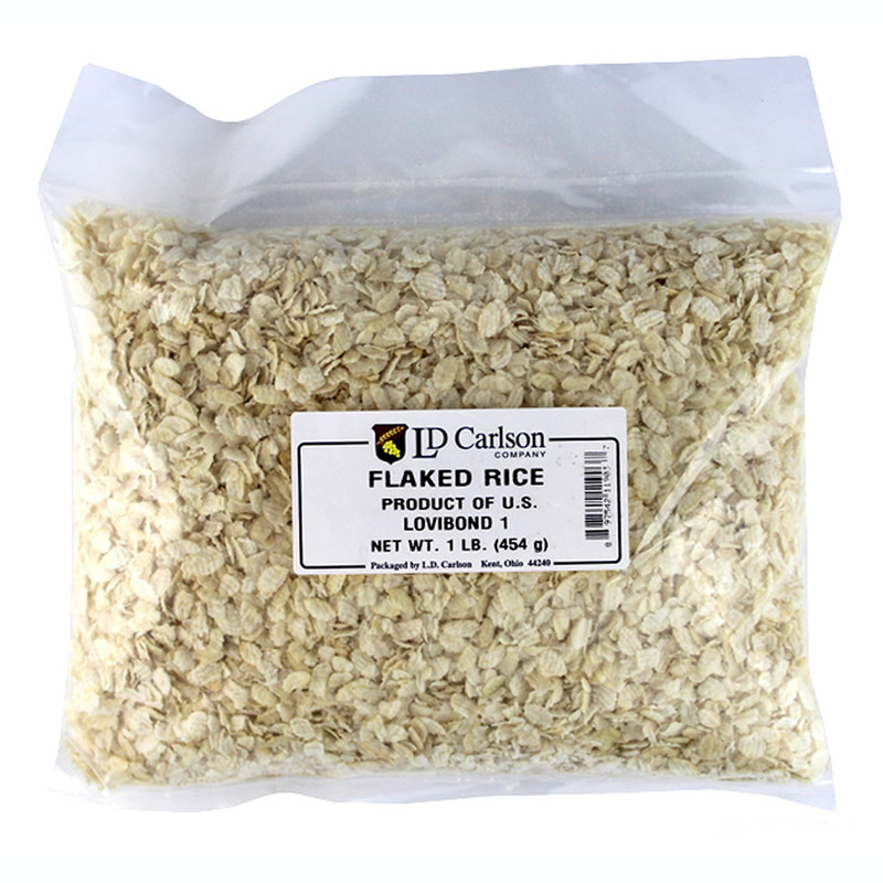 Flaked Rice 1 lb. - Click Image to Close