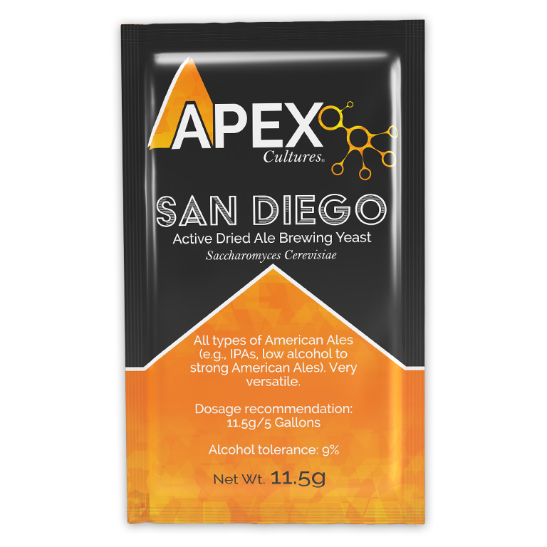 Apex San Diego Ale Yeast 11.5g - Click Image to Close