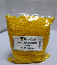 BOTTLE SEAL WAX BEADS 1 LB - Yellow - Click Image to Close