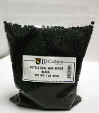 BOTTLE SEAL WAX BEADS 1 LB - Black - Click Image to Close