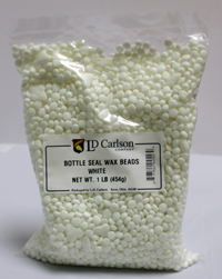 BOTTLE SEAL WAX BEADS 1 LB - White - Click Image to Close