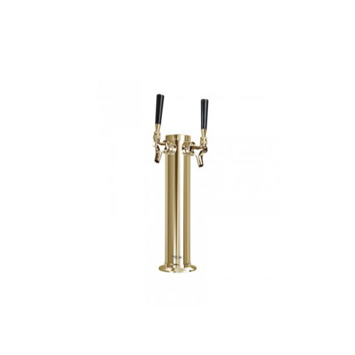 Draft Tower Dual Faucet Vibrant Gold - Click Image to Close
