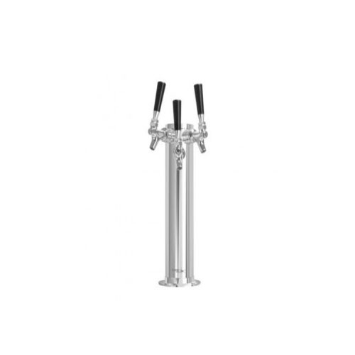 Draft Tower Triple Faucet SS Polished - Click Image to Close
