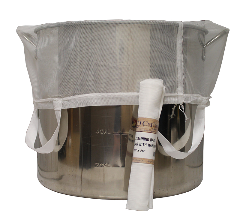 BREW IN A BAG NYLON STRAINING BAG W/Handles - Click Image to Close