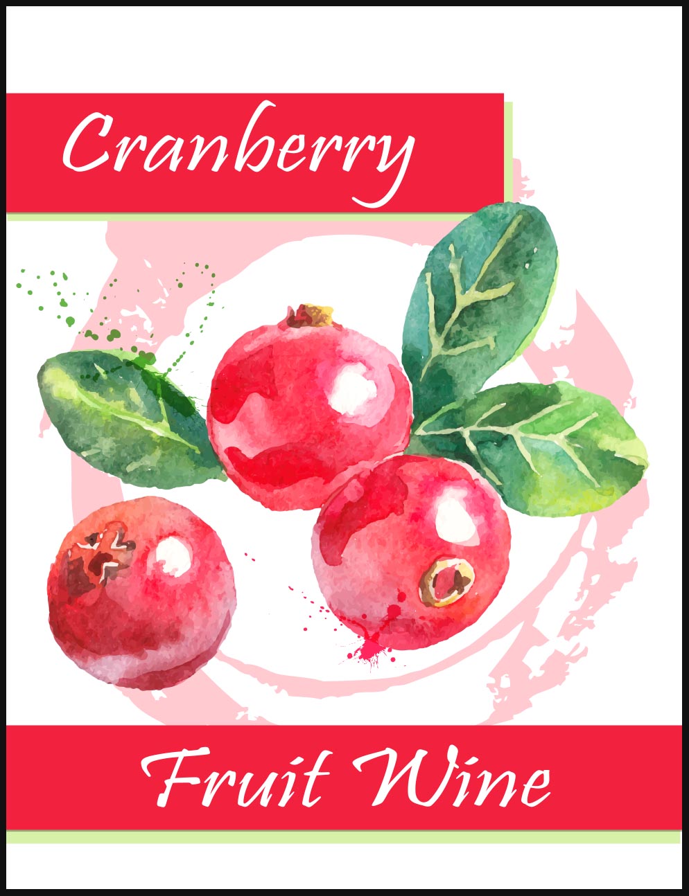 Cranberry Wine Labels