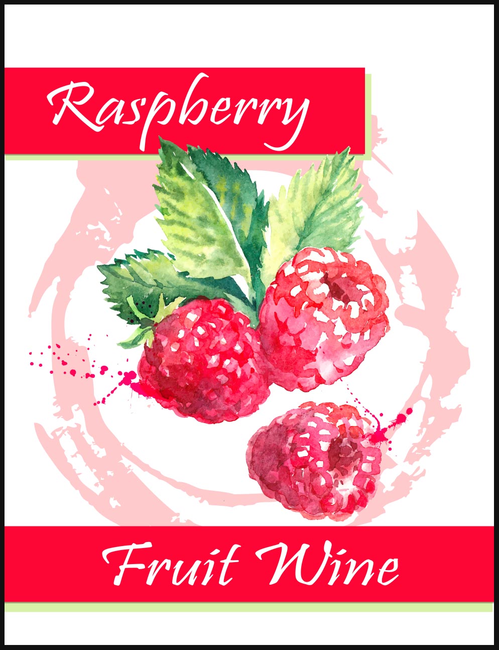 Raspberry Wine Labels